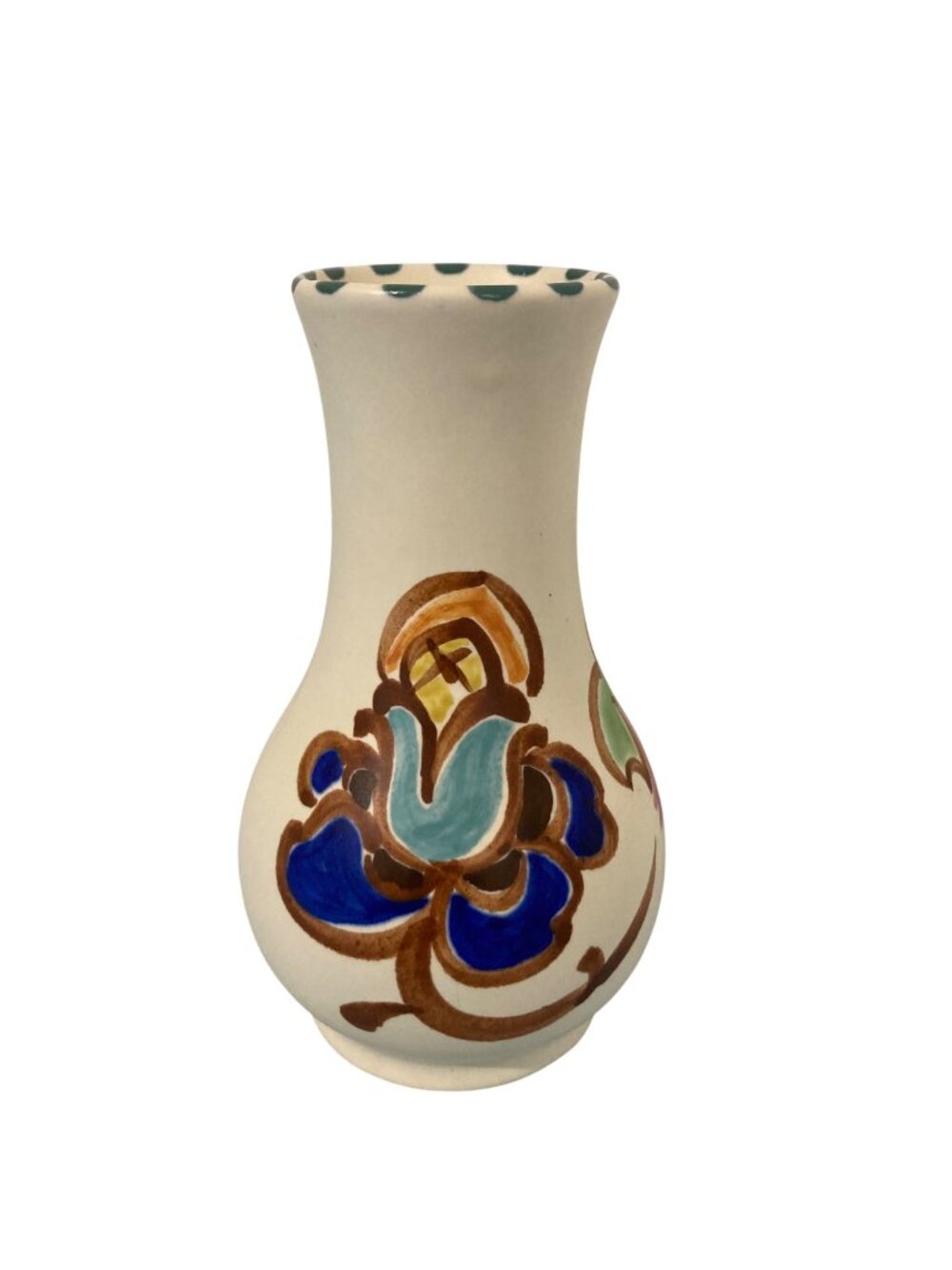 Vintage Honiton Devon Studio Pottery Vase Hand Painted Made In England